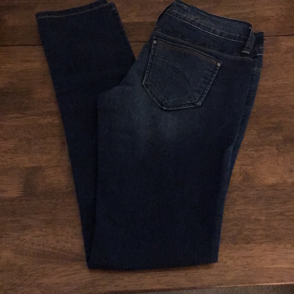 Wax Skinny Blue Jeans - Sz 7